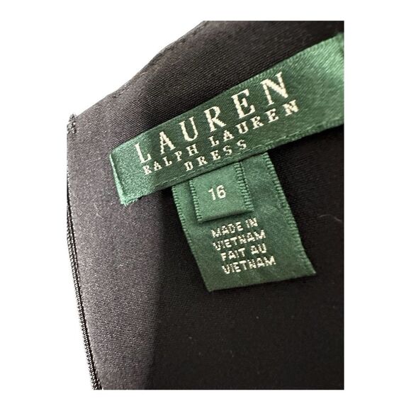 Lauren Ralph Lauren Womens Size 16 Color Block Sheath Dress Knee Length - Picture 3 of 8